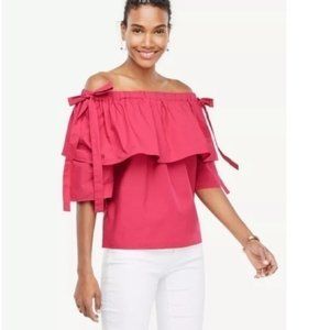 Ann Taylor pink off the shoulder top size small